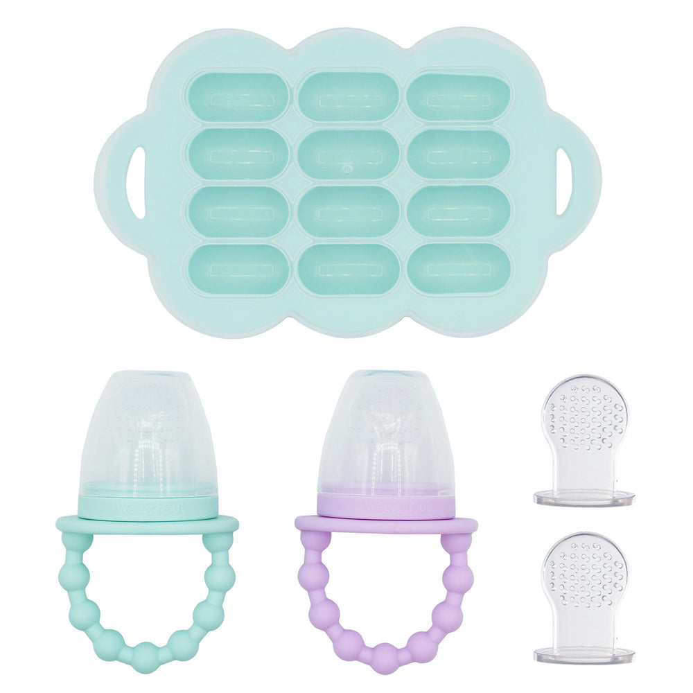 WeeSprout baby food feeders set of 2 ready for gentle bite-sized meals on the go