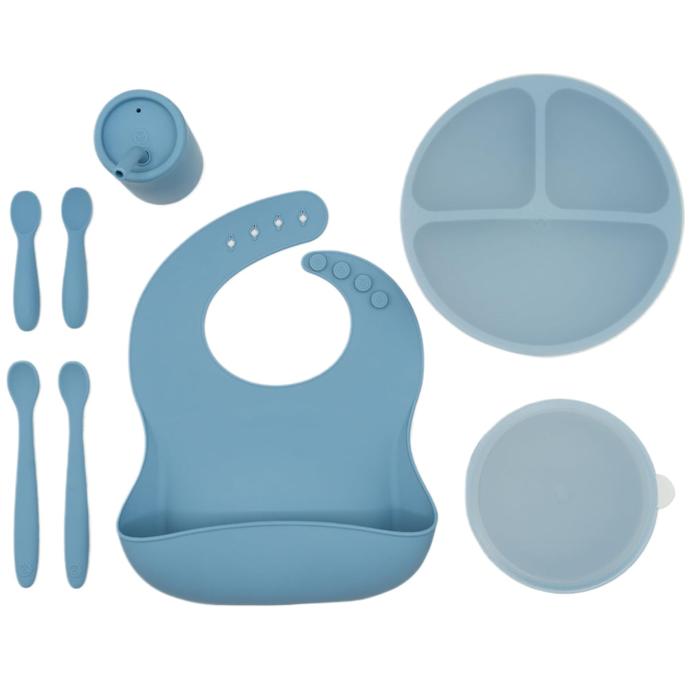 WeeSprout baby-led weaning bundle suction bowl close-up showing sturdy grip for little hands.