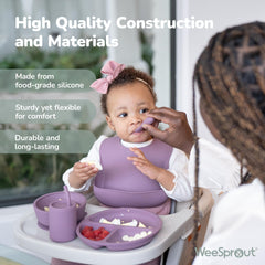 WeeSprout food-grade spoons ensure safe meals with BPA-free silicone.