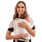 WeeSprout Baby Wrap Carrier demonstrates hands-free carrying for busy mornings.