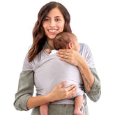 WeeSprout Baby Wraps carrier demonstrates hands-free mobility for multitasking parents