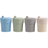 WeeSprout bamboo grow-with-me sippy cups with lids on table show kid-friendly transition.