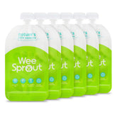 WeeSprout double zipper pouch green open for easy filling.