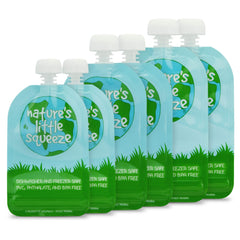 WeeSprout Double Zipper Pouches with open-bottom design for easy filling and meal prep