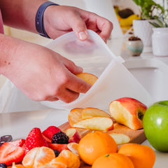 WeeSprout freezer-safe silicone bag keeps foods fresh and prevents freezer burn