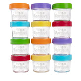 WeeSprout glass 4oz jar with lid for batch-prep meals.