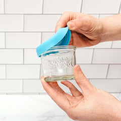 WeeSprout jar showing measurement markers for precise portions