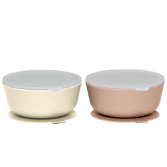 WeeSprout suction bowls on table reduce mess during mealtime