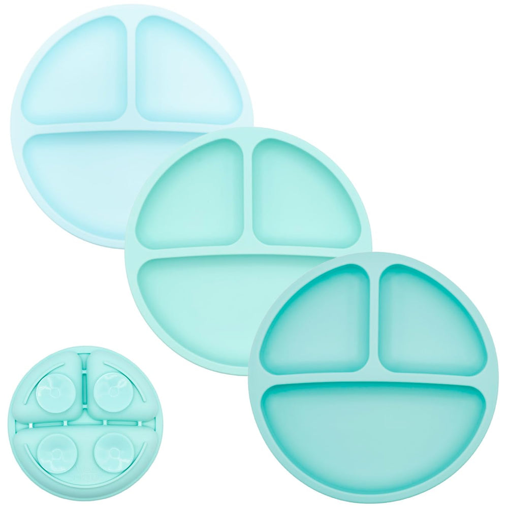 WeeSprout suction plate on table with secure grip for mess-free meals
