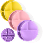 WeeSprout suction plate on table offers secure grip for mess-free independent meals.