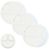 WeeSprout suction plates 3-pack on table show stable, mess-free toddler dining.