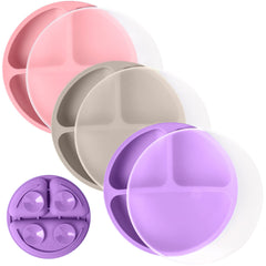 WeeSprout suction plates close-up highlighting flexible silicone and secure grip for mess-free meals