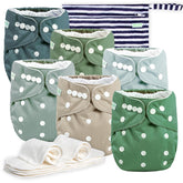 Wegreeco cloth diapers 6-pack with inserts offering all-in-one convenience for babies