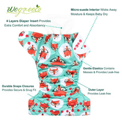 Wegreeco inserts four-layer absorbent for quick moisture wicking and comfort.