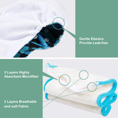 Wegreeco adjustable diaper snaps side view—grows from small to large