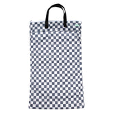 Wegreeco checkerboard grey hanging wet/dry bag dual pockets keeps items organized.