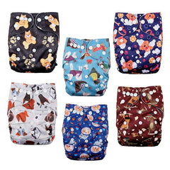 Wegreeco one-size diaper with snaps demonstrates adjustable fit from newborn to toddler.