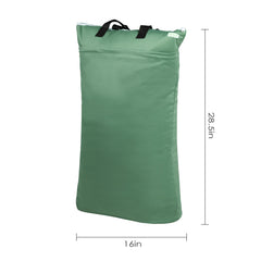 Wegreeco pea-green wet pocket close-up highlights leak-free interior and moisture containment.