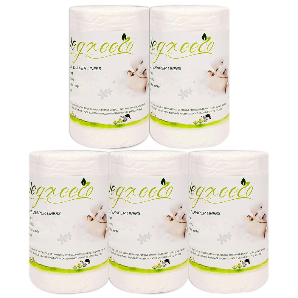 Wegreeco unscented diaper liners pack close-up showing soft, fragrance-free protection for baby skin.