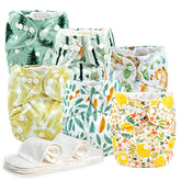 Wegreeco vibrant diaper pack front-view for reusable diapers supporting all-day comfort