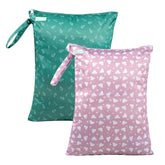 Wegreeco Wet Dry Bag White Clouds, closed to protect contents during travel.