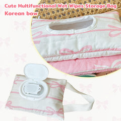 WEIMU dispenser pink refill side zip demonstrates simple wipe refills on the move