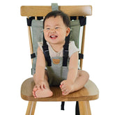 Weishuo foldable high chair front view—portable travel seating for babies at restaurants