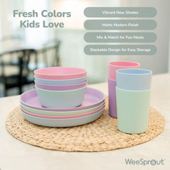 WeeSprout mint 10 oz bowl ready for snack time and kid-sized portions.