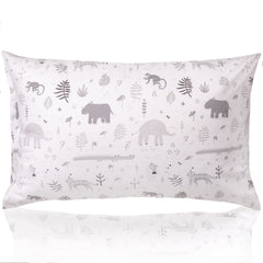 WeeSprout mini toddler pillow safari close-up demonstrates soft fabric and gentle head support.