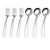 WEKTUNAA stainless steel kids spoon close-up shows smooth edges for safe feeding.