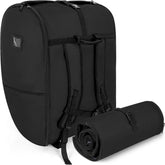 WELIDAY padded car seat travel bag with Doona compatibility for easy stroller transport.
