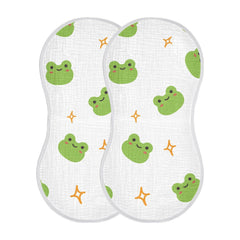 WELLDAY burp cloths frog print 22x11 ready to catch spills on mom's shoulder