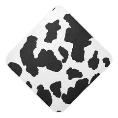 Wellday Cow Patter hooded closeup highlights plush cotton