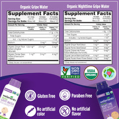 Wellements Day & Night bottle front view highlights two formulas for baby comfort.