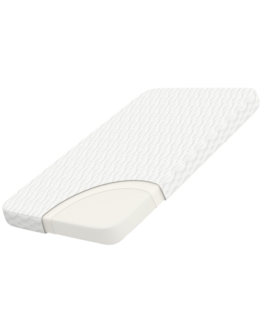 Wellzee rectangle bassinet mattress 35x20 with breathable cover for safe baby sleep.