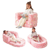 Welnow travel toddler bed 3in1 sofa mode for cozy reading and play