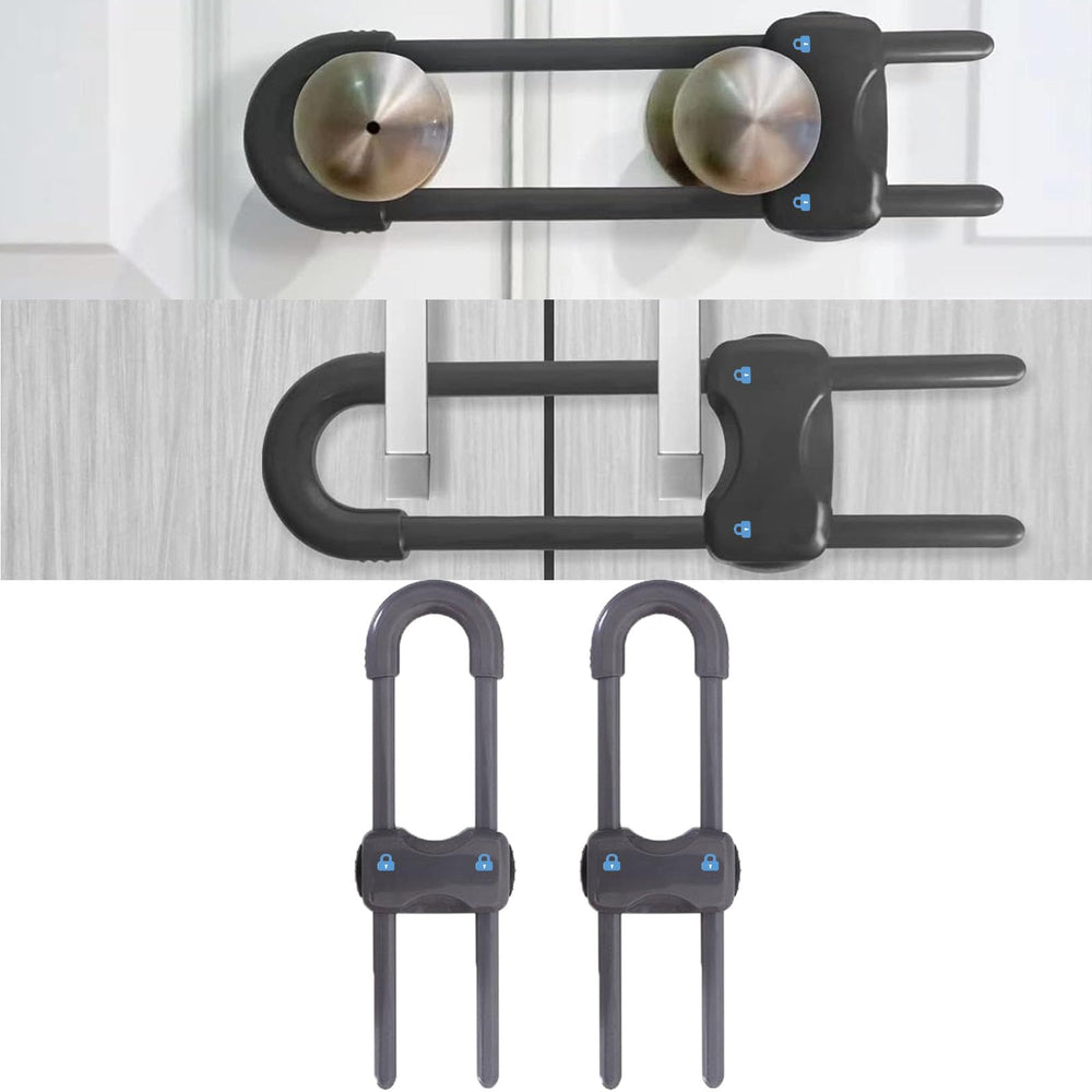 WENPENG sliding cabinet locks close-up highlighting durable ABS material for childproofing.
