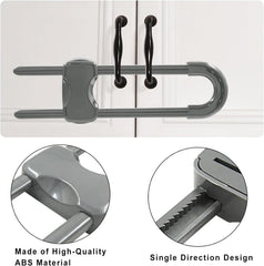 WENPENG sliding cabinet locks on drawer handle emphasize quick secure closure for child safety