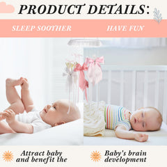 Wenqik crib mobile bow 3D design forms a charming focal point above the crib