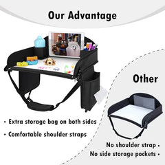 WENRENER travel tray with storage pockets for small essentials