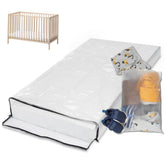 Wenses crib mattress bag front view protects against dust and moisture during storage.
