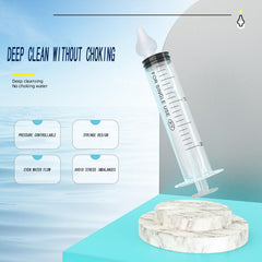 Wentwos portable nasal irrigator design fits in a purse or diaper bag for on-the-go care
