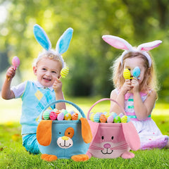 Wepop Bunny Baskets use safe PP cotton material for kid-friendly use.