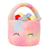 Wepop unicorn plush Easter basket with 3D ears for magical egg hunts.