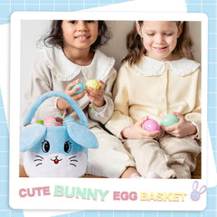 Wepop Easter bucket with adorable bunny ears, great as a decorative basket and photo prop.