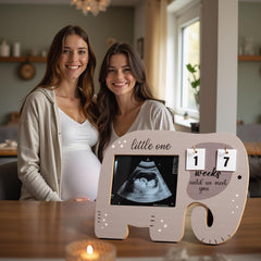 WerkaSi Ultrasound Picture Frame due date numbers shows milestones while planning nursery memories.