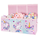 WERNNSAI unicorn toy chest front design enhances kid-friendly decor and toy organization.