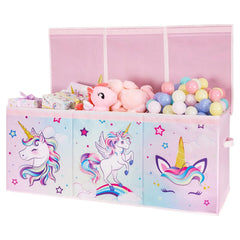 WERNNSAI unicorn toy chest front design enhances kid-friendly decor and toy organization.