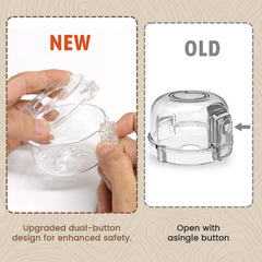 Wesiop stove knob covers clear material illustrating durability and visibility of controls.
