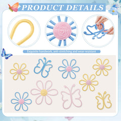 Wesiti daisy-20cm woven wall hanging brings soft color and texture.